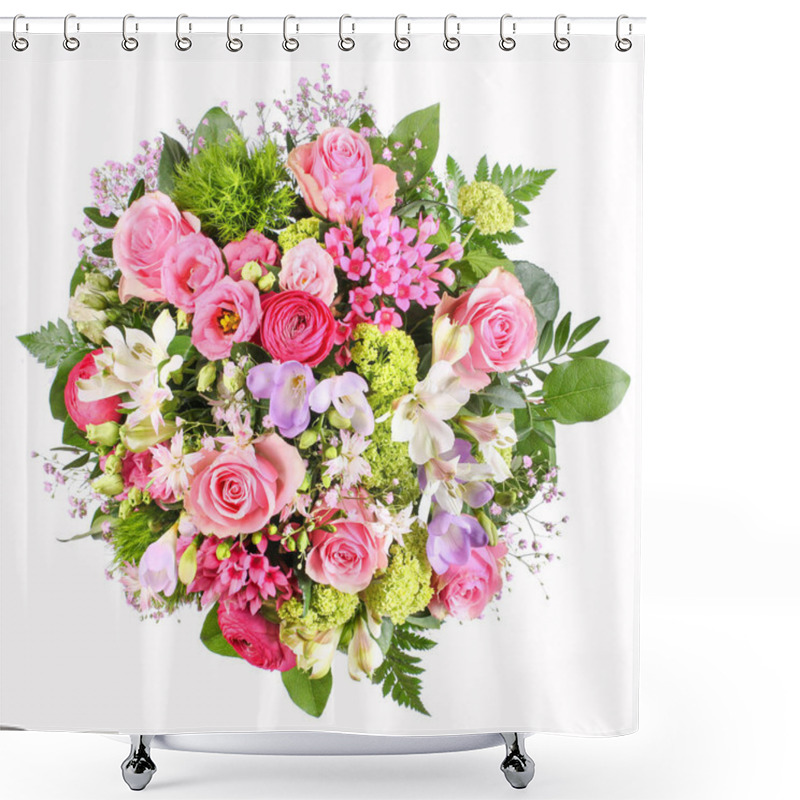 Personality  Bouquet With Roses And Ranunculus Shower Curtains