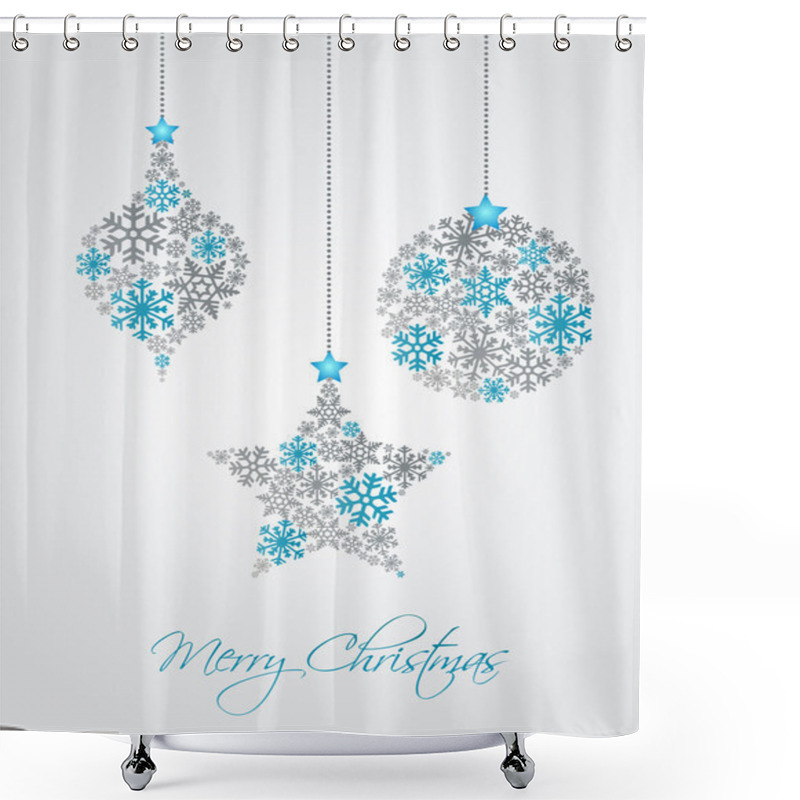 Personality  Christmas Background Shower Curtains