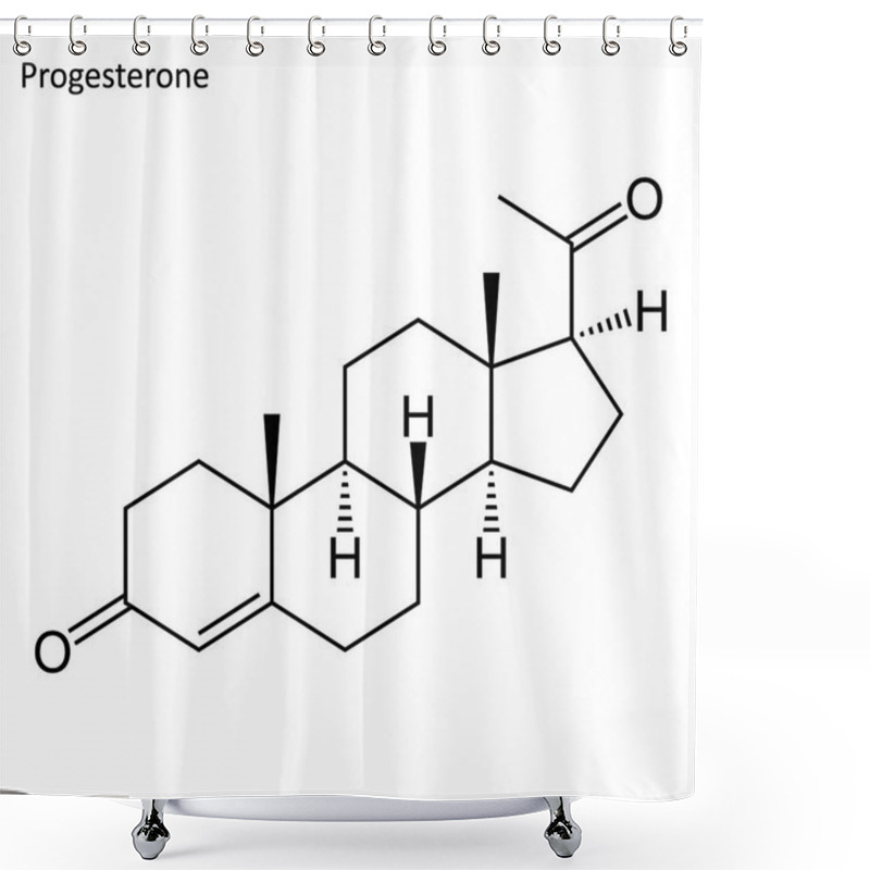 Personality  Skeletal Formula. Stimulant Molecule Vector Illustration Shower Curtains