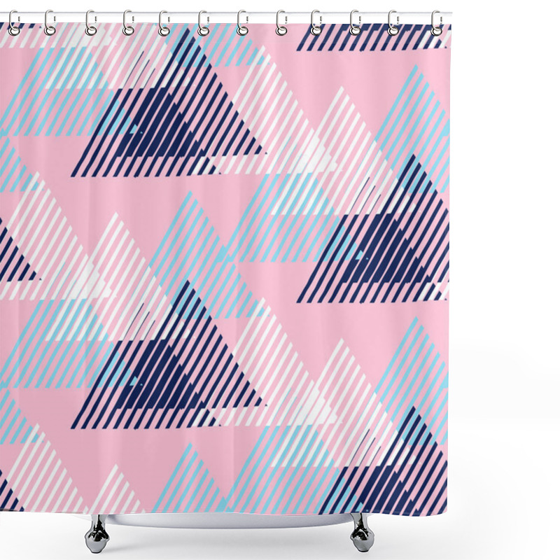 Personality  Abstract Vector Striped Background Shower Curtains