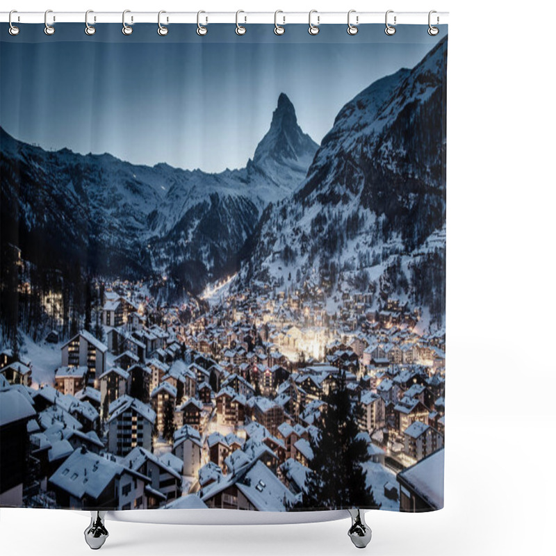 Personality  Amazing View Of Matterhorn Peak From Zermatt Shower Curtains