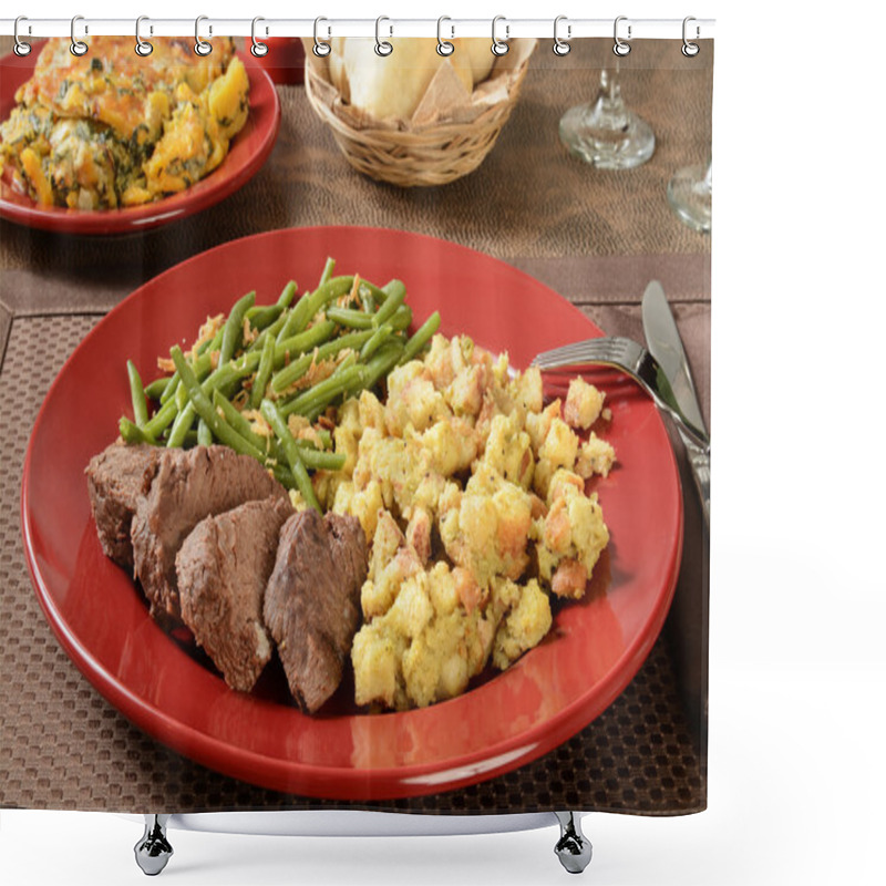 Personality  Roast Beef Dinner Shower Curtains