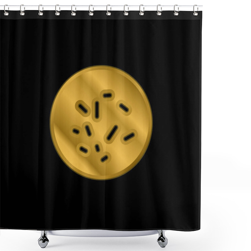 Personality  Bacterias View Gold Plated Metalic Icon Or Logo Vector Shower Curtains