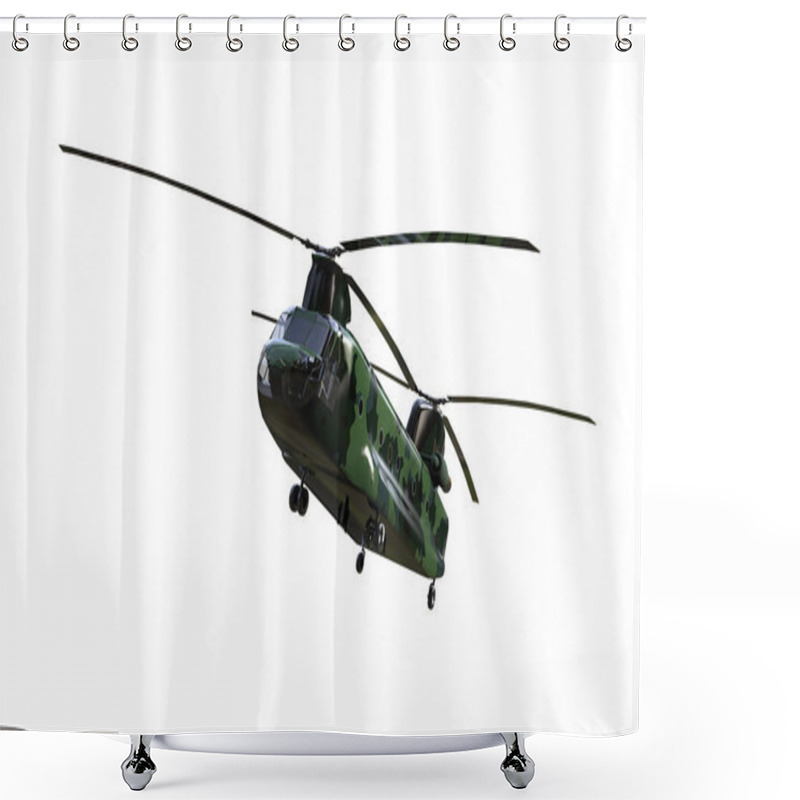 Personality  Chinook Helicopter Isolated Shower Curtains