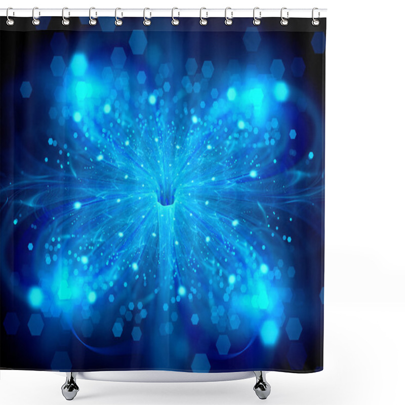 Personality  Glowing Stardust At Wormhole Shower Curtains