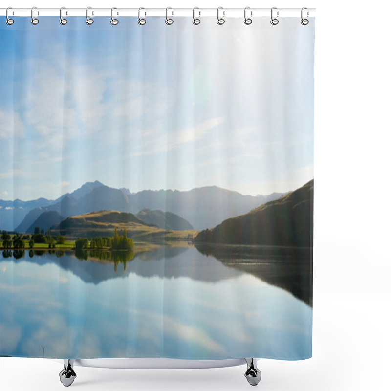 Personality  New Zealand Alps And Lake Shower Curtains