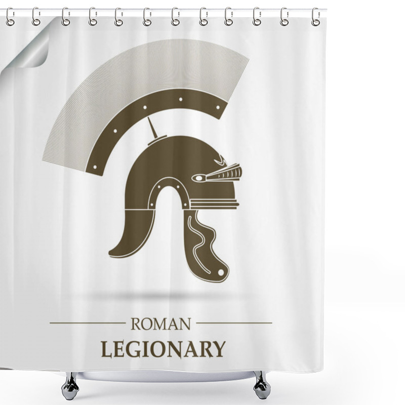 Personality  Roman Legionary Helmet Shower Curtains