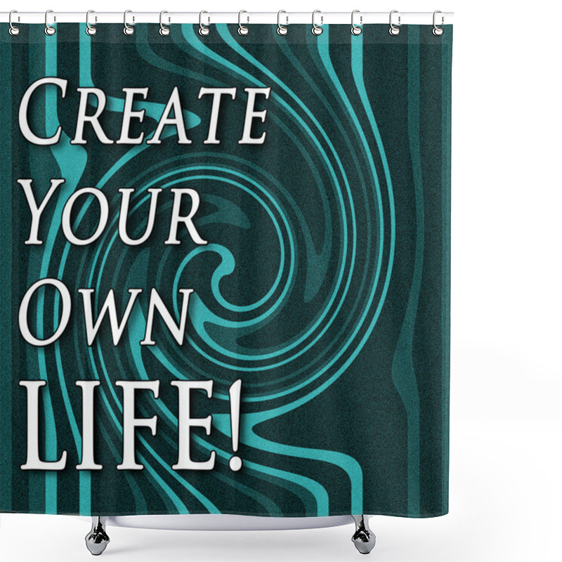 Personality  Abstract Illustration Background- Inspirational Shower Curtains