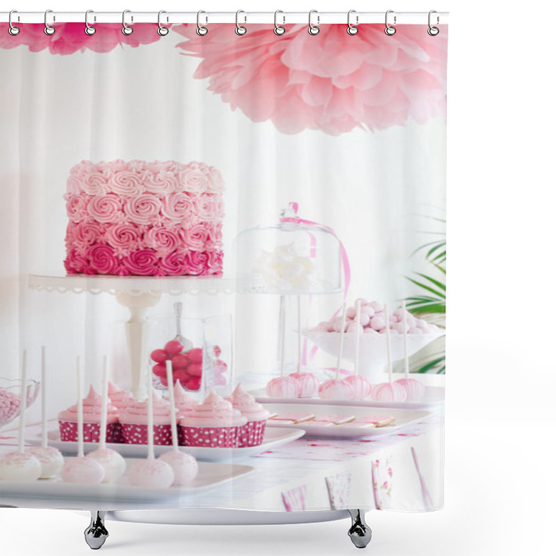 Personality  Dessert Table Shower Curtains