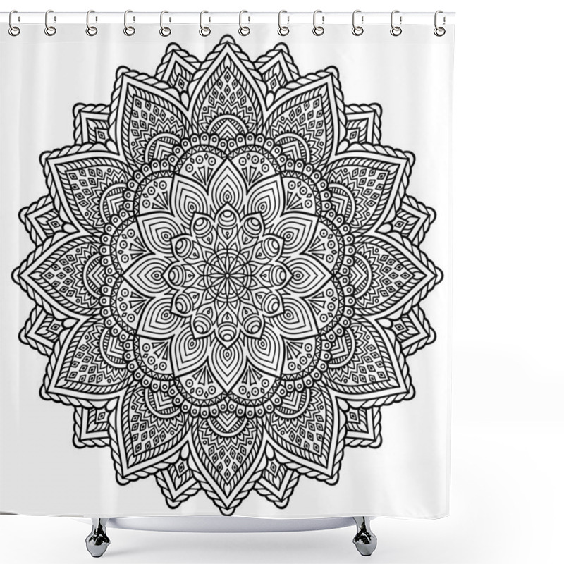 Personality  Beautiful  Card With Mandala Shower Curtains