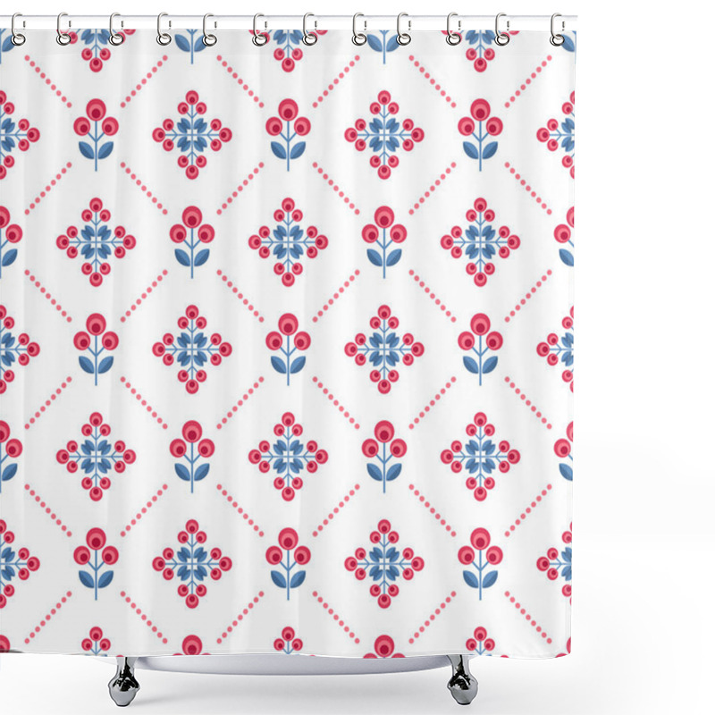 Personality  Seamless Floral Pattern With Abstract Flowers Shower Curtains