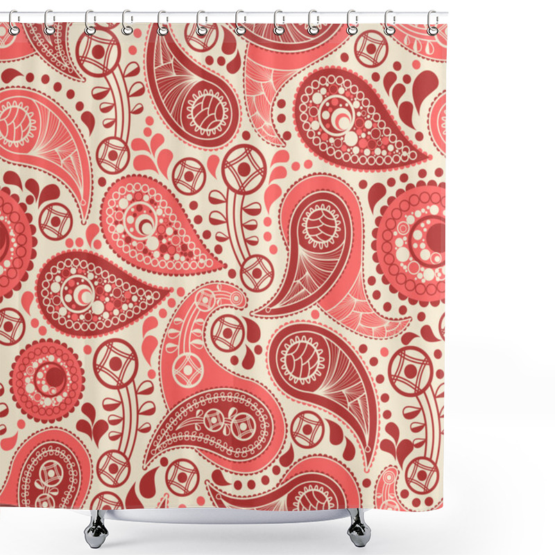 Personality  Paisley Seamless Pattern Shower Curtains