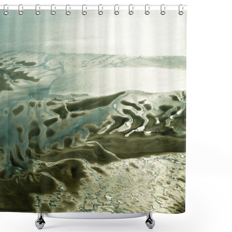 Personality  Aerial View From The Schleswig-Holstein Wadden Sea National Park Shower Curtains