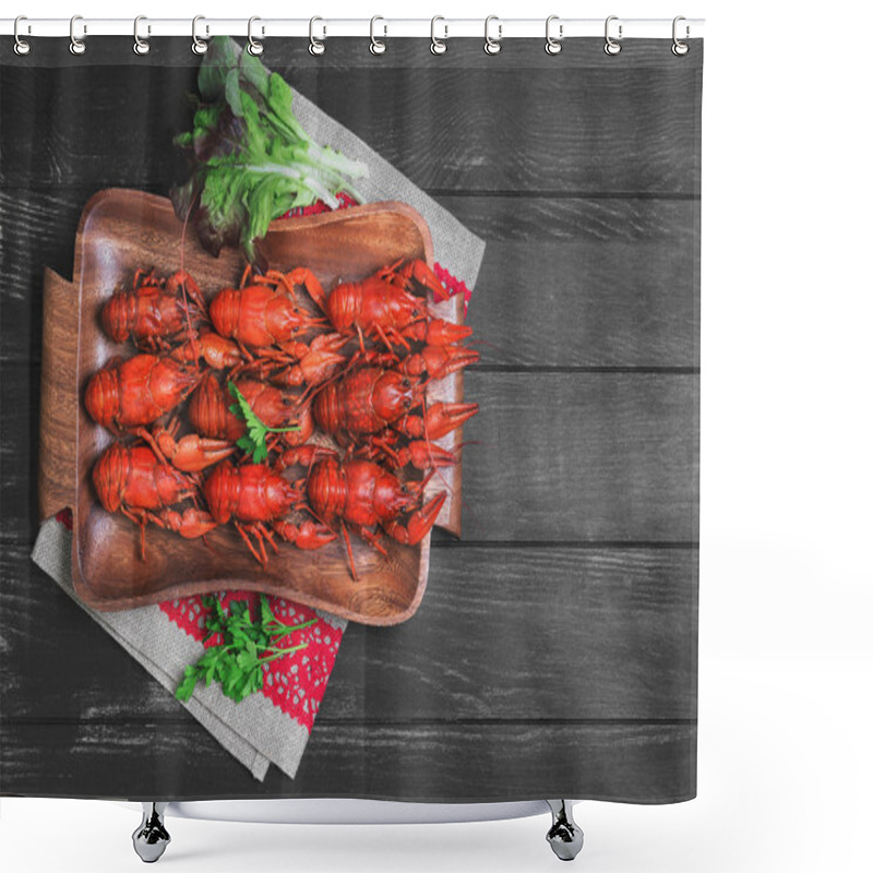 Personality  Crawfish Food Photo Shower Curtains