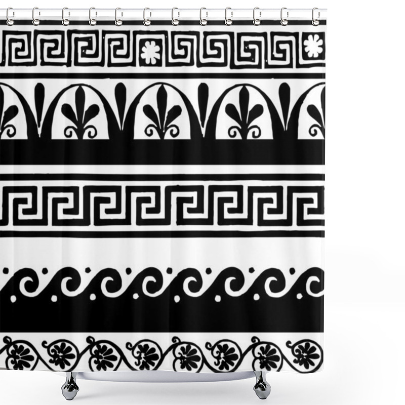 Personality  Greek Style Seamless Borders Shower Curtains