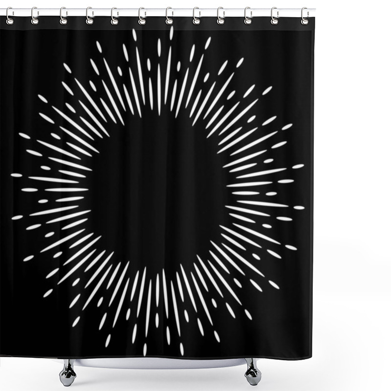 Personality  Design Elements Starburst .explosion Effect. Vector Illustration Shower Curtains