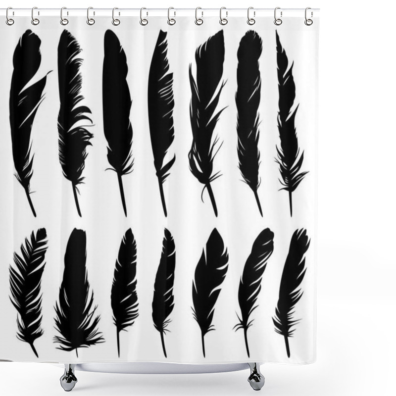 Personality  Feathers Of Birds.  Shower Curtains