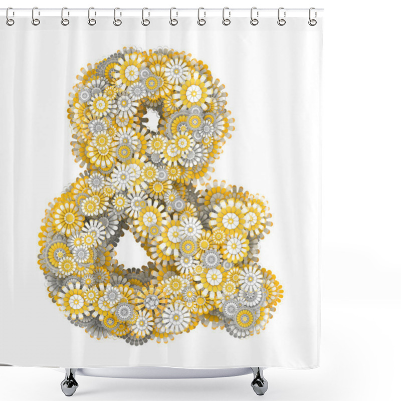 Personality  Ampersand Sign From Camomile Flowers Shower Curtains