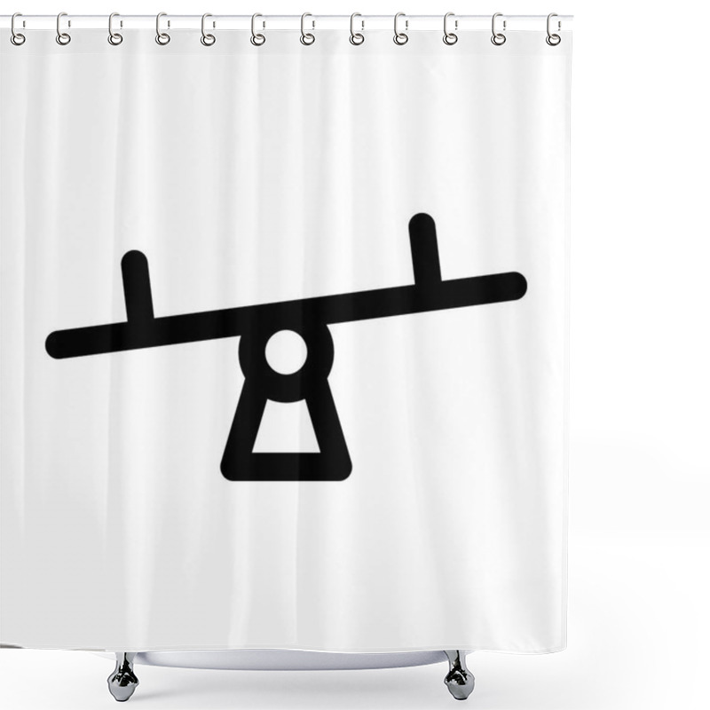 Personality   Seesaw Vector Icon  Shower Curtains