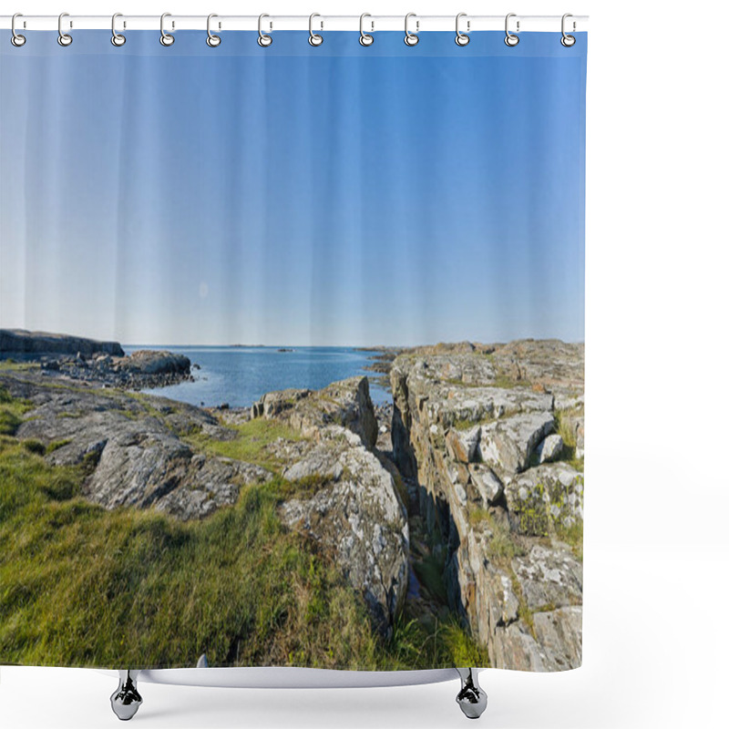 Personality  Seashore View On The Skerry Island Of Roeroe Shower Curtains