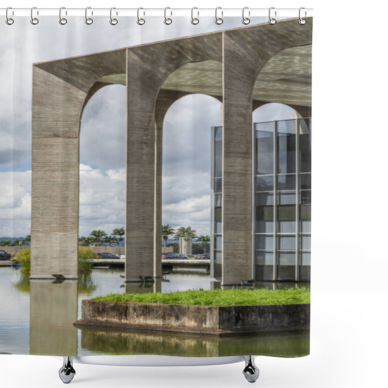 Personality  Itamaraty Palace International Affairs Public Building In Central Brasilia, Federal District, Capital City Of Brazil Shower Curtains