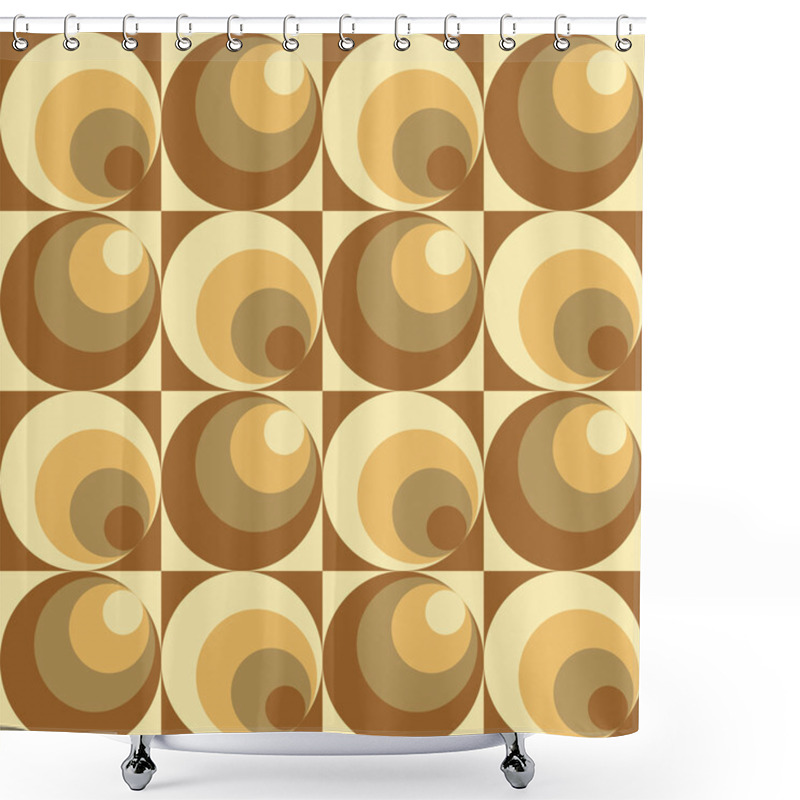 Personality  Circles In Circles Pattern Shower Curtains