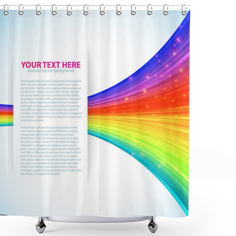 Personality  Rainbow Lines Background Shower Curtains