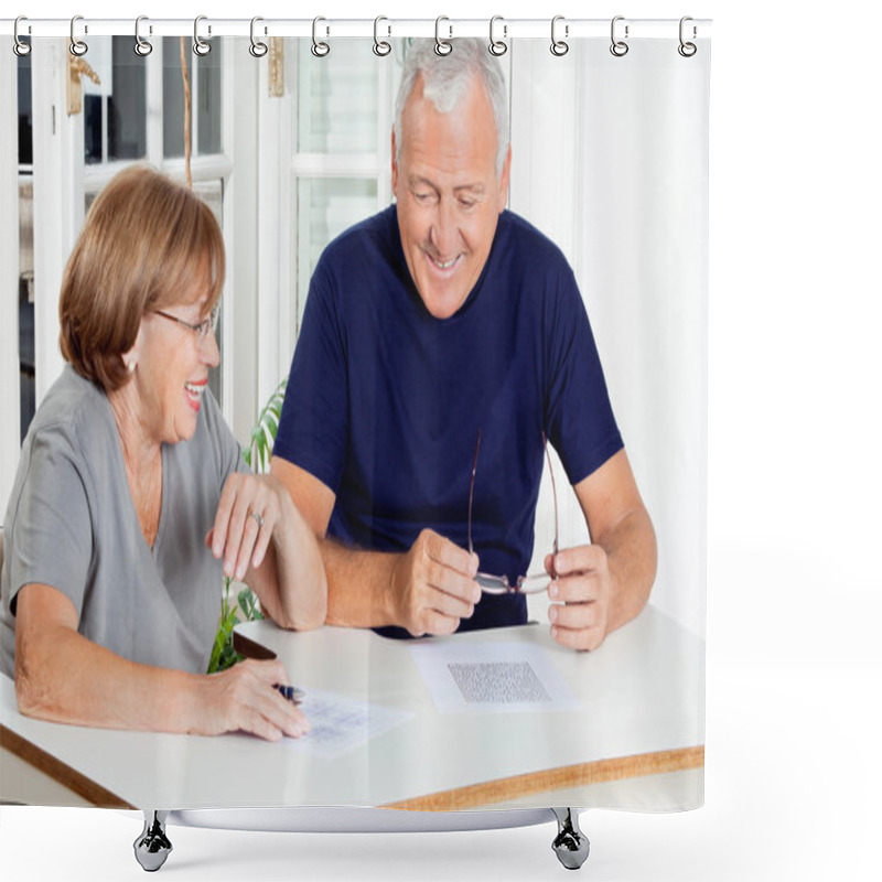 Personality  Couple Playing Leisure Games Shower Curtains