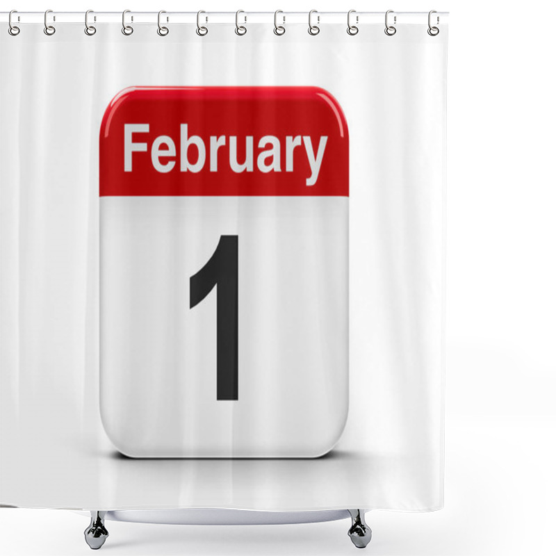 Personality  1st February Calendar Shower Curtains