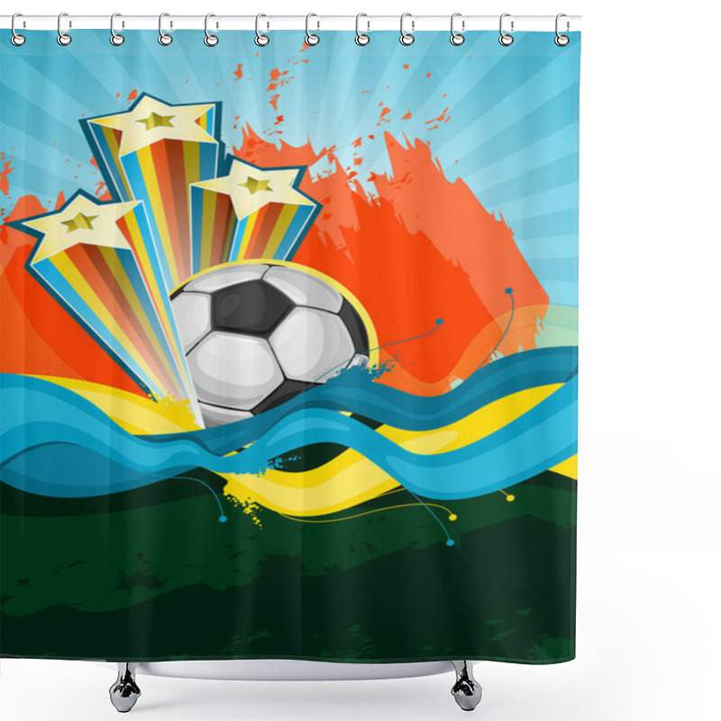 Personality  Abstract Background For Design On A Football Theme Shower Curtains