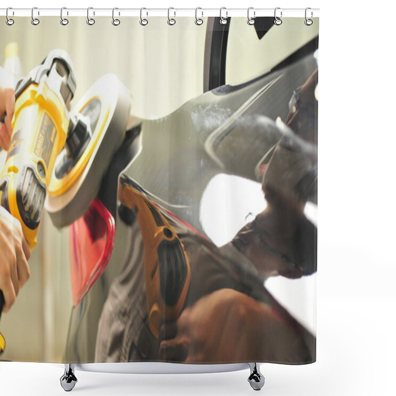 Personality  Car Body Work Shower Curtains