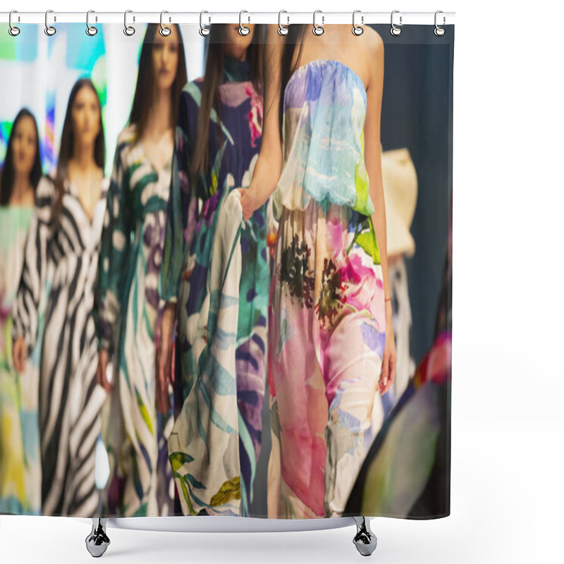 Personality  Fashion Week Models Runway Shower Curtains