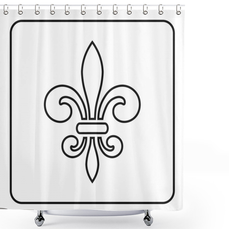 Personality  Fleur De Lis Symbol Vector Shower Curtains