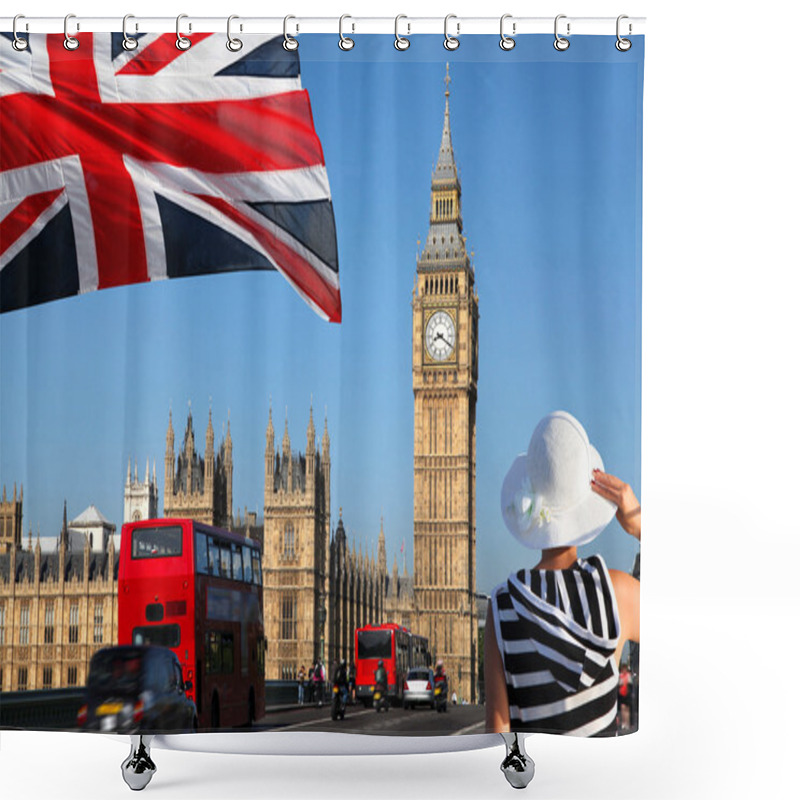 Personality  Big Ben With Bridge In London, UK Shower Curtains