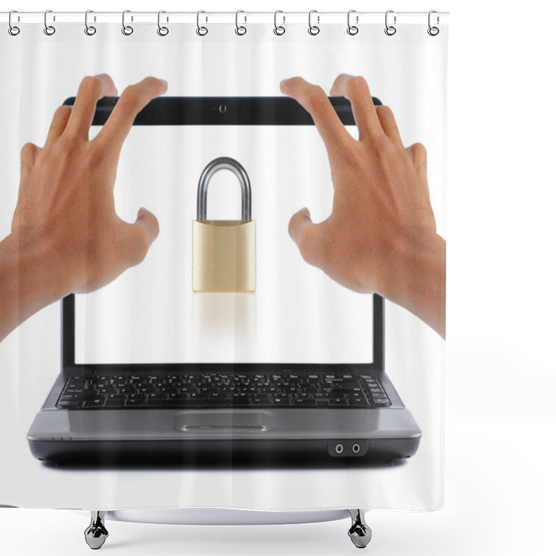 Personality  Laptop Security Shower Curtains