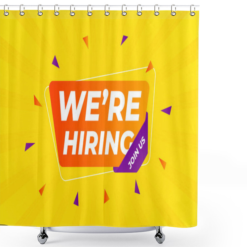 Personality  We Are Hiring Vacancy Concept Poster Template Outsource Team Hire Creative Employe Shower Curtains