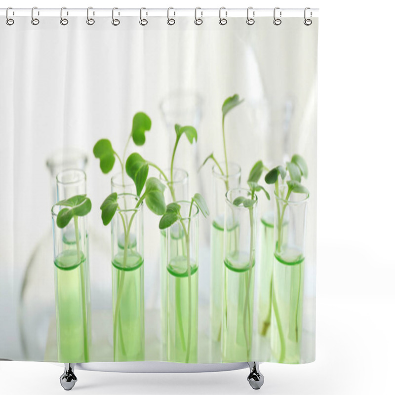 Personality  Plants In Test Tubes  Shower Curtains