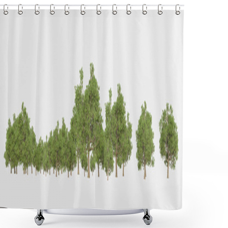 Personality  Forest Isolated. Image Useful For Banners And Posters Or Photo Manipulations. 3d Rendering - Illustration Shower Curtains