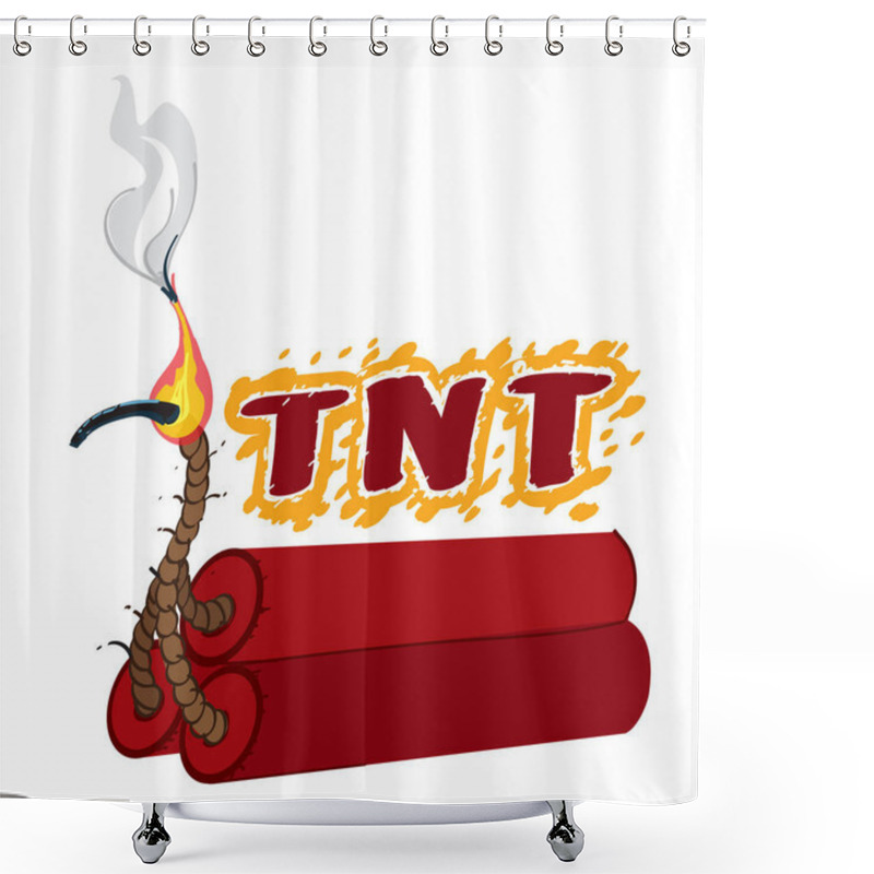 Personality  Dynamite Logo Icon Shower Curtains