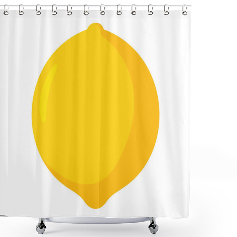 Personality  Lemon Design Juicy Fresh Fruit Icon Vector Template. Raw Lemon Shower Curtains