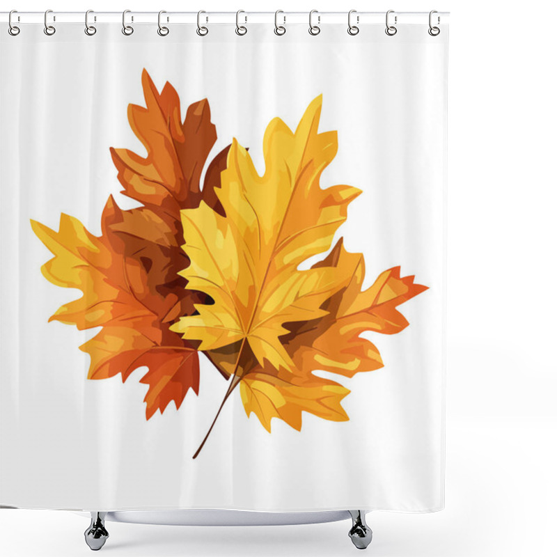 Personality  Autumn Leaves Isolated On White Background. Maple Leaf. Vector Illustration EPS10 Shower Curtains