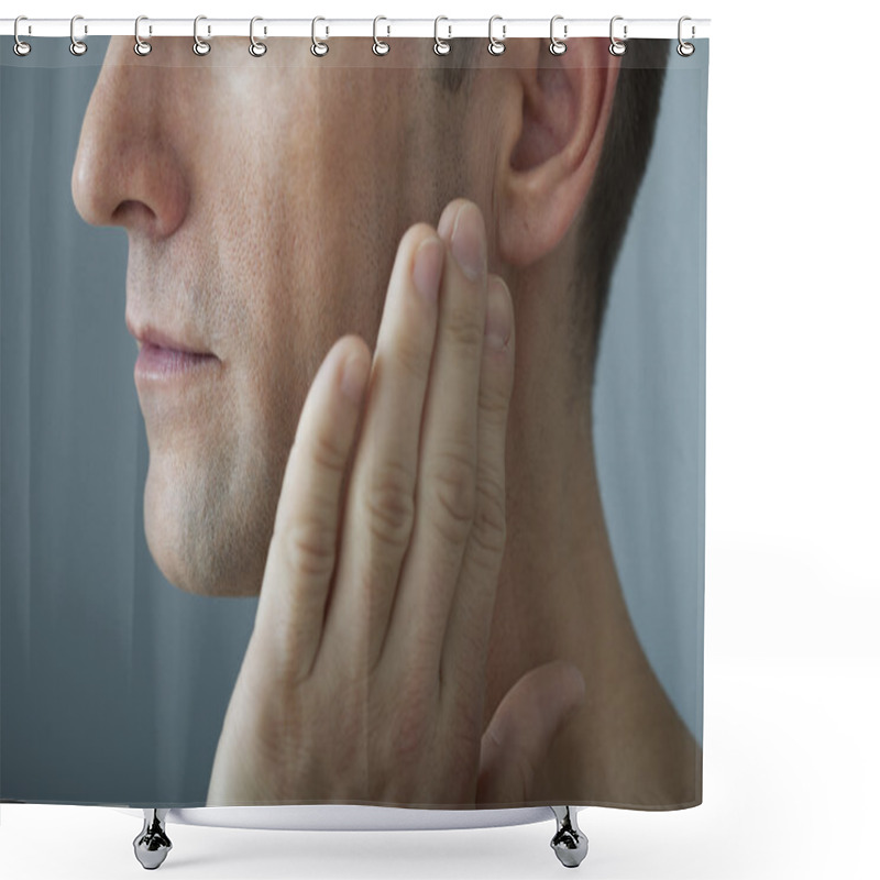 Personality  MAN WITH TOOTHACHE Shower Curtains