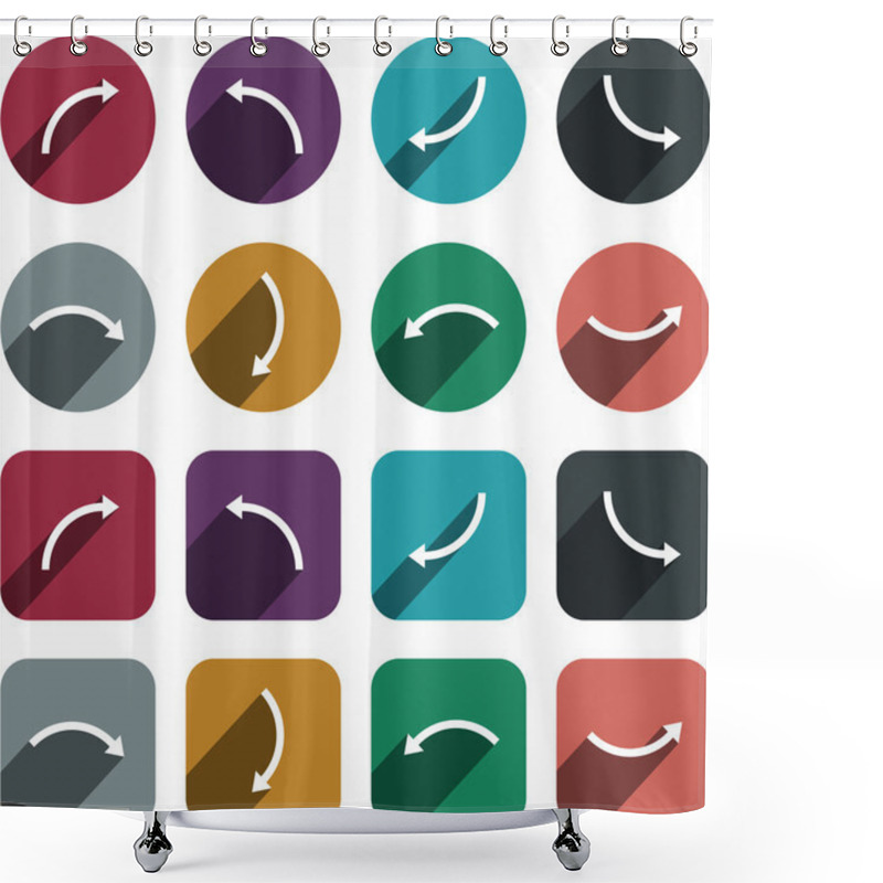 Personality  Flat Arrow Icons. Shower Curtains