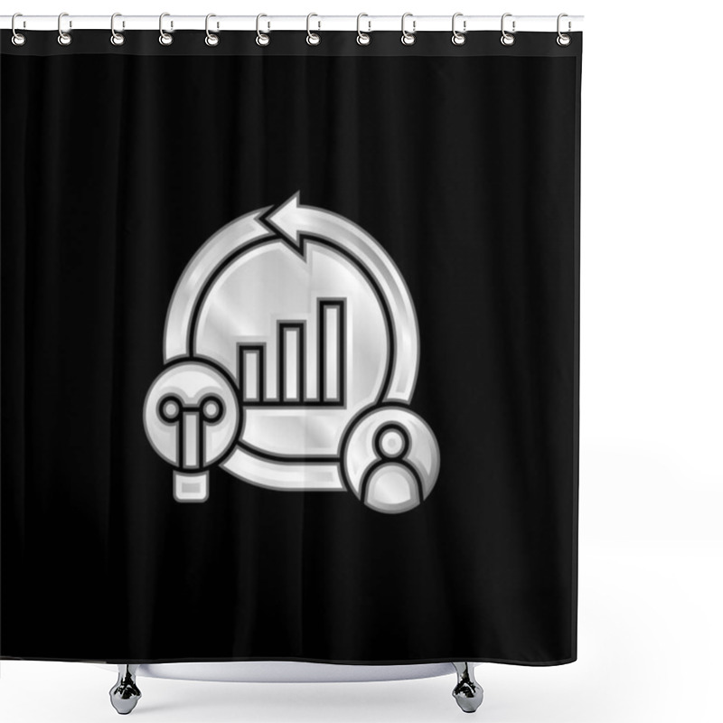 Personality  Agile Silver Plated Metallic Icon Shower Curtains