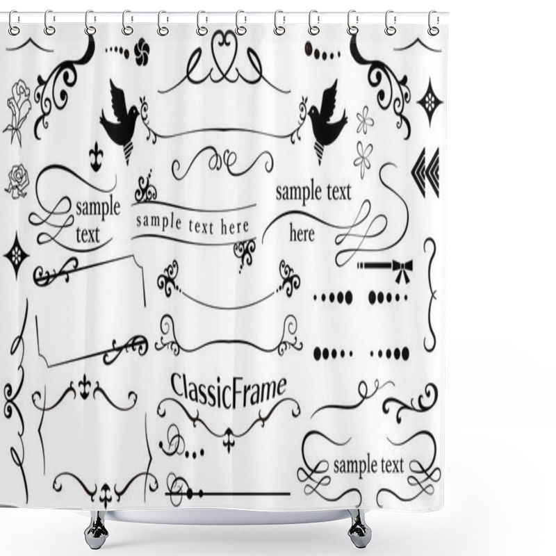 Personality  Classic Frame For Text Background Shower Curtains