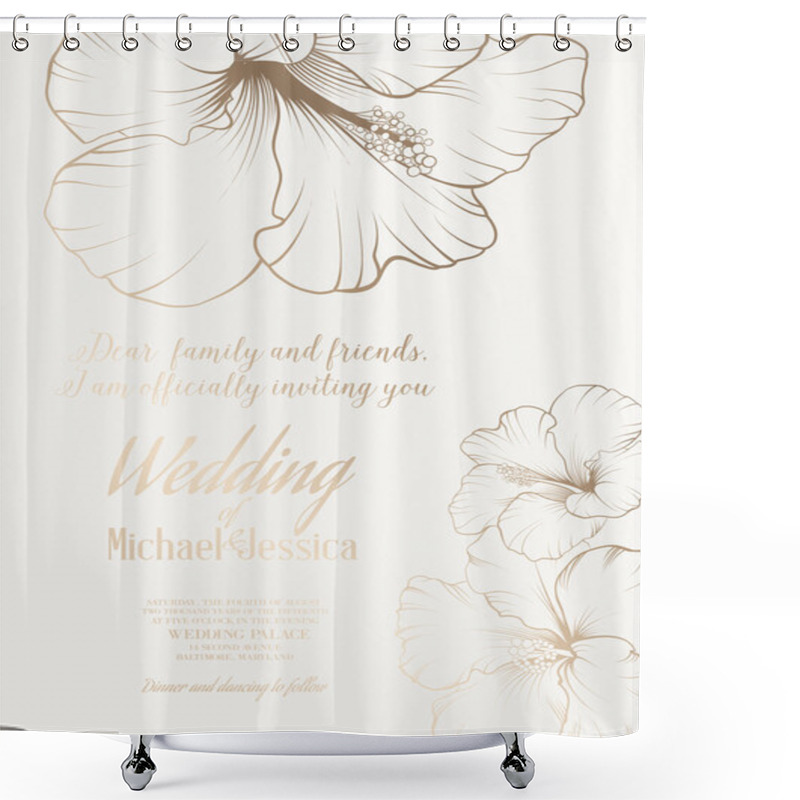 Personality  Wedding Invitation Shower Curtains