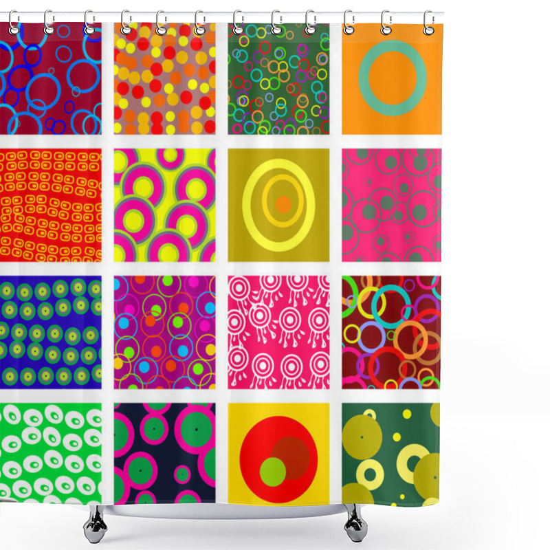 Personality  Big Set Stylish Seamless Wallpapers Shower Curtains