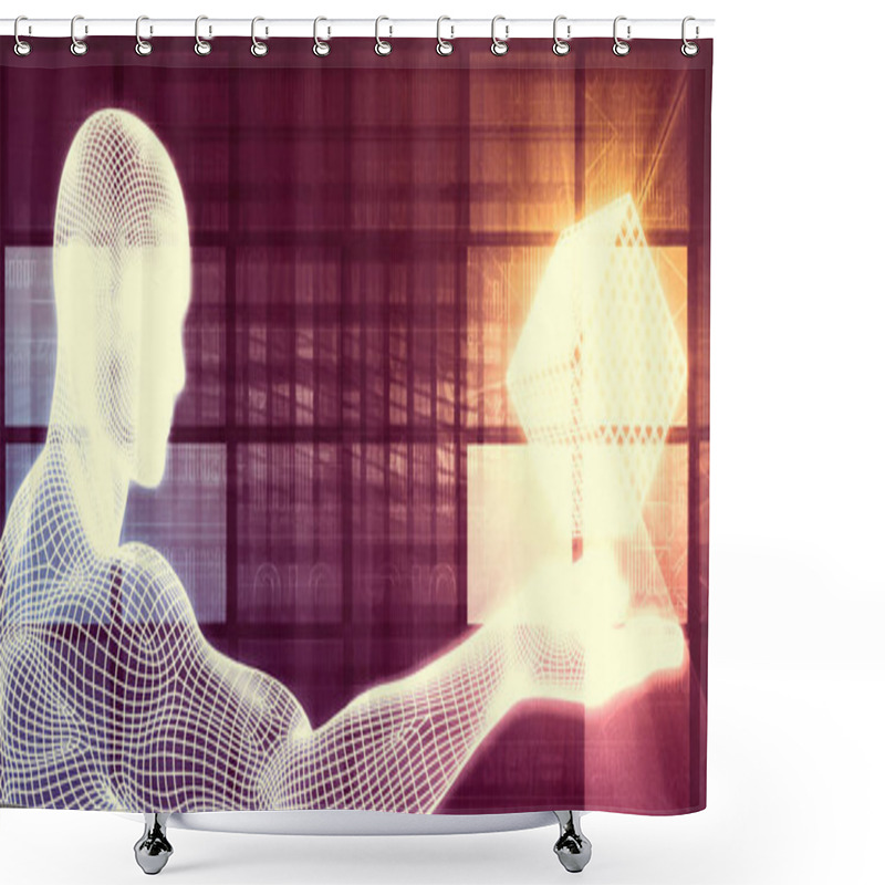 Personality  Business Analytics Concept Art Shower Curtains