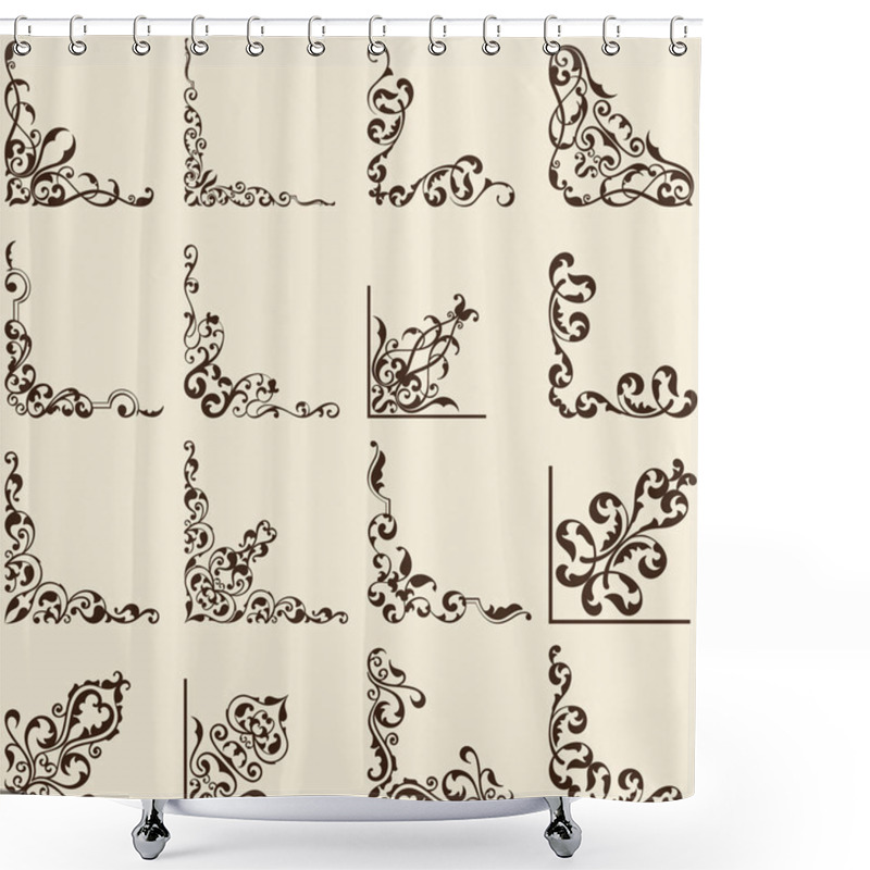 Personality  Victorian Old Book Cornerset Shower Curtains