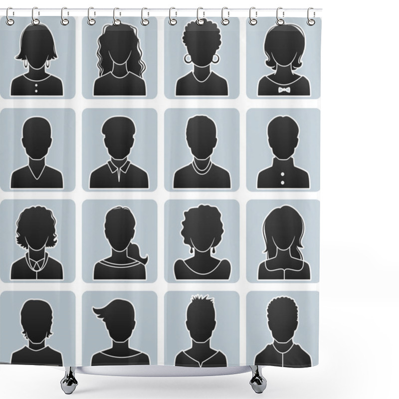 Personality  Man And Woman Avatars Shower Curtains